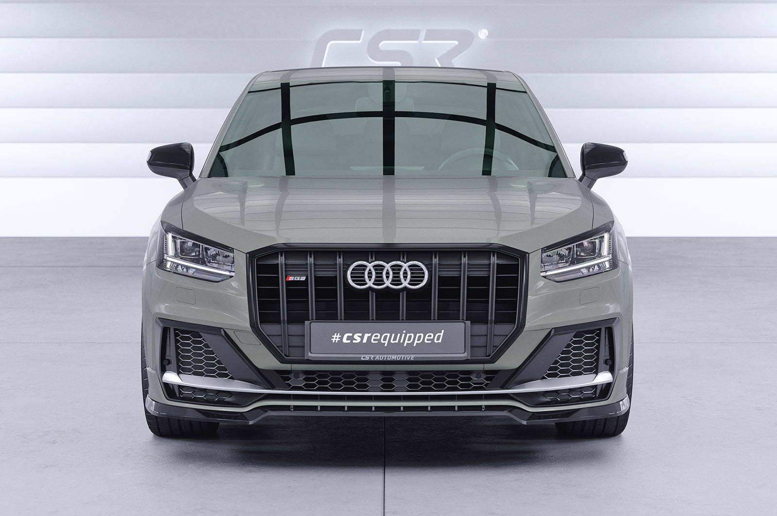 CSR Frontspoiler | Cup-Spoilerlippe mit ABE für Audi SQ2 (GA) CSL839-S Strukturiert schwarz matt (keine Lackierung erforderlich)