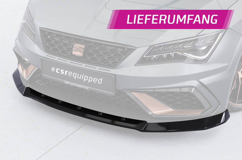 CSR Frontspoiler | Cup-Spoilerlippe mit ABE für Seat Leon 3 (Typ 5F) Cupra R  CSL885