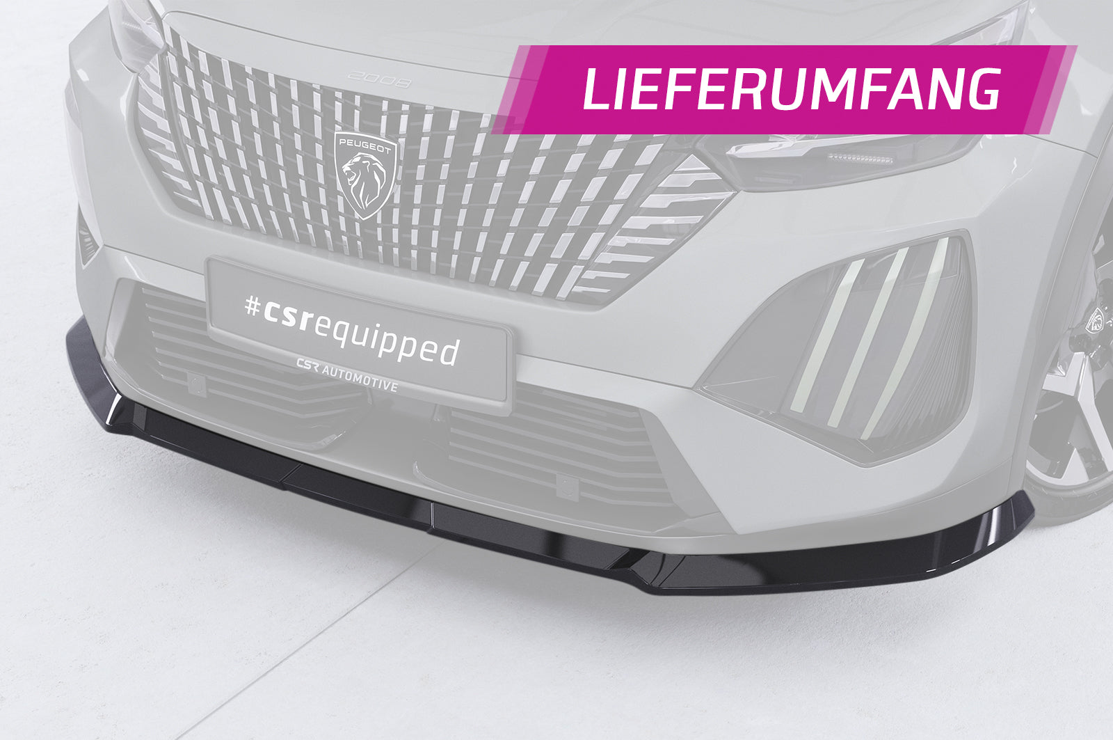 CSR Frontspoiler | Cup-Spoilerlippe mit ABE für Peugeot 2008 II CSL899