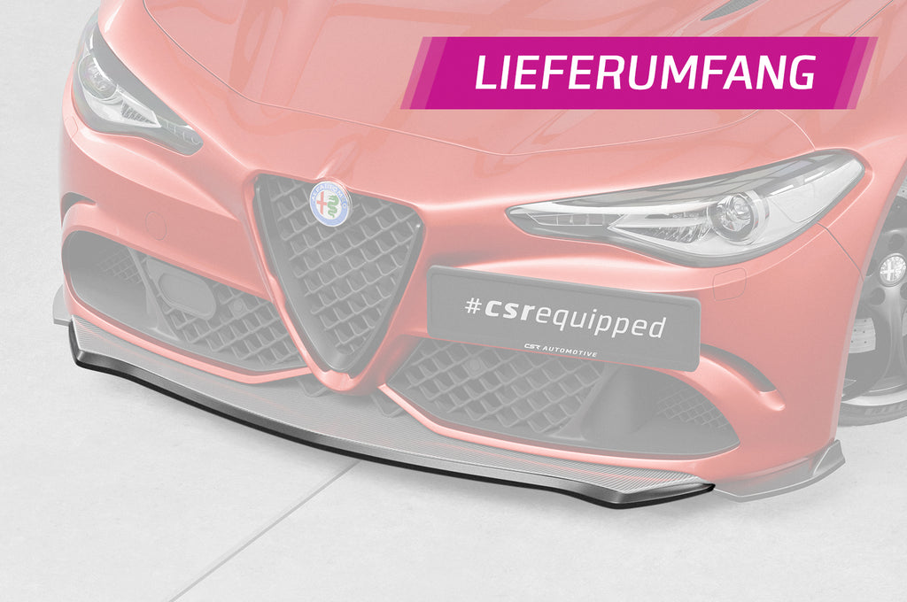 CSR Frontspoiler | Cup-Spoilerlippe mit ABE für Alfa Romeo Giulia Quadrifoglio CSL902
