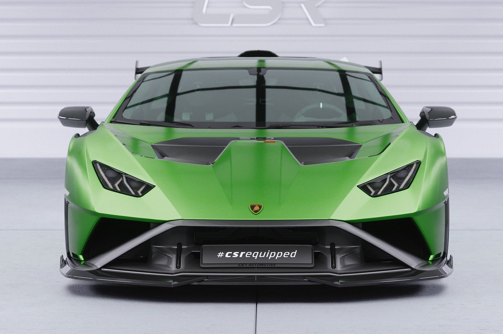 CSR Frontspoiler | Cup-Spoilerlippe mit ABE für Lamborghini Huracan CSL915-S Strukturiert schwarz matt (keine Lackierung erforderlich)