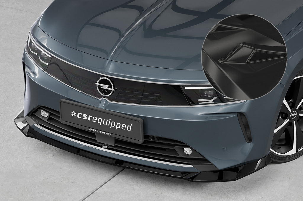 CSR Frontspoiler | Cup-Spoilerlippe mit ABE für Opel Astra L Sports Tourer CSL937-G Glossy schwarz Hochglanz (keine Lackierung erforderlich)