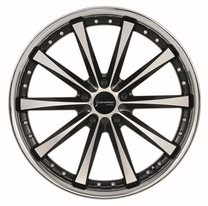 CORSPEED ARROWS Higloss black polished inox lip 10x20 ET40 120