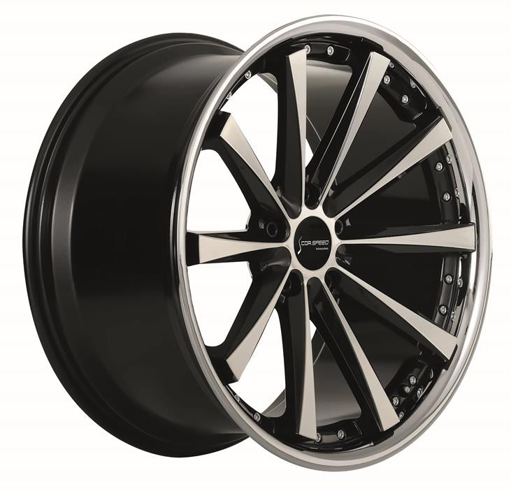 CORSPEED ARROWS Higloss black polished inox lip 10x20 ET40 120