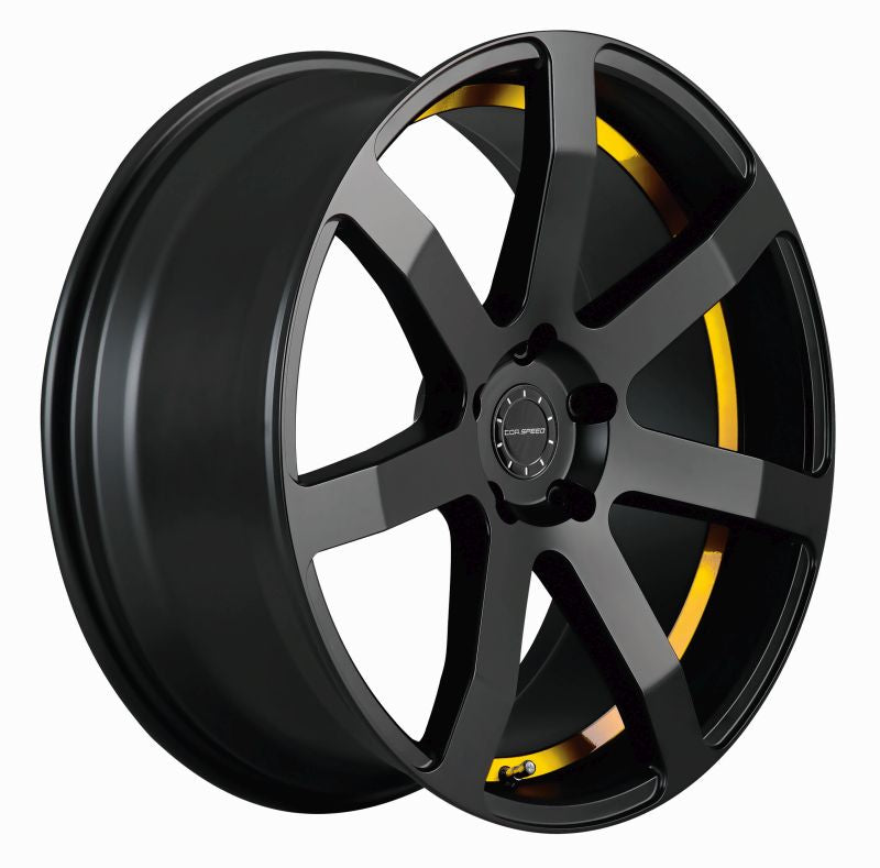 CORSPEED CHALLENGE Mattblack Puresports / undercut Color Trim gelb 8.5x19 ET22 112
