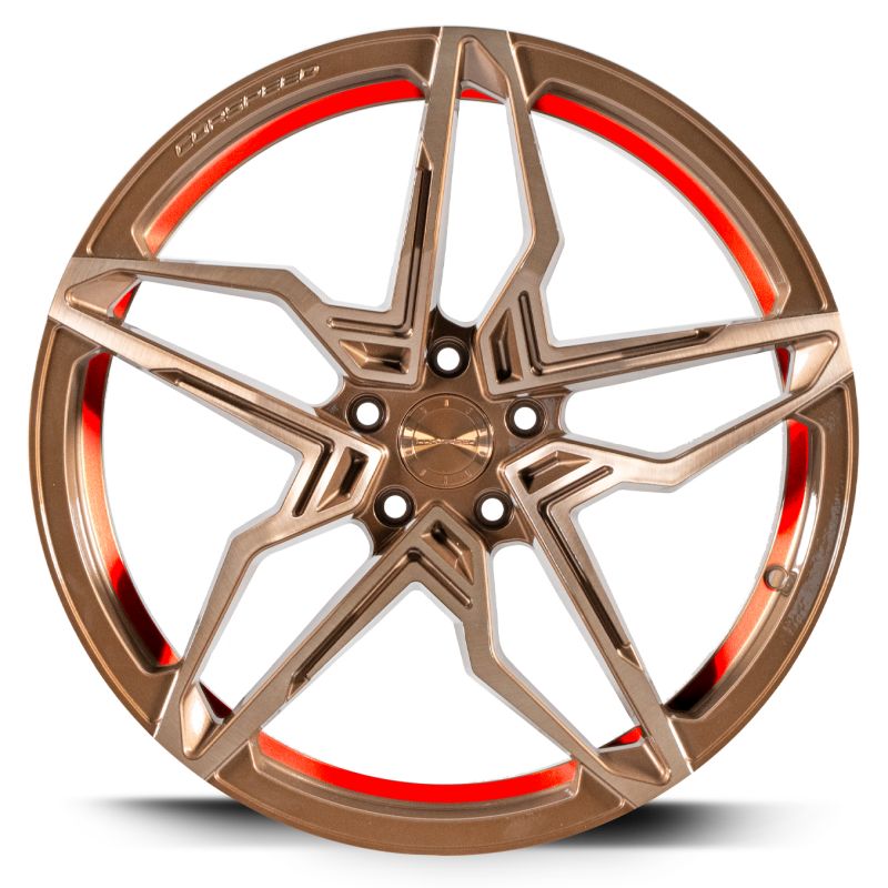 CORSPEED Corspeed KHARMA Higloss-Bronze brushed Surface undercut Trimline red 8.5x19 ET40 120