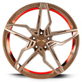 CORSPEED Corspeed KHARMA Higloss-Bronze brushed Surface undercut Trimline red 10x20 ET20 112