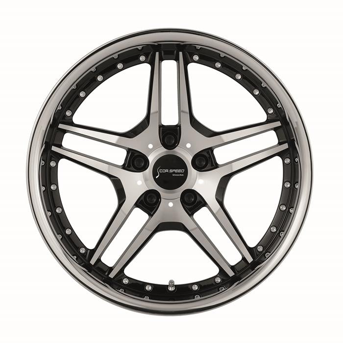 CORSPEED VEGAS Higloss black inox lip 8x18 ET30 112