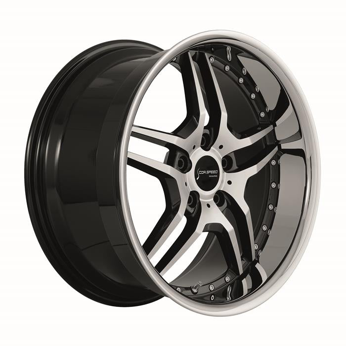 CORSPEED VEGAS Higloss black inox lip 8x18 ET40 112