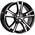 DBV Alufelge Andorra schwarz glänzend, front poliert 8x18 ET48 5x112 Nabe 74.1 KBA 50312