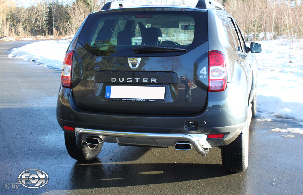 Fox passend fürDacia Duster 4x4 Facelift Endschalldämpfer quer Ausgang rechts/links - 145x65 Typ 59 rechts/links
