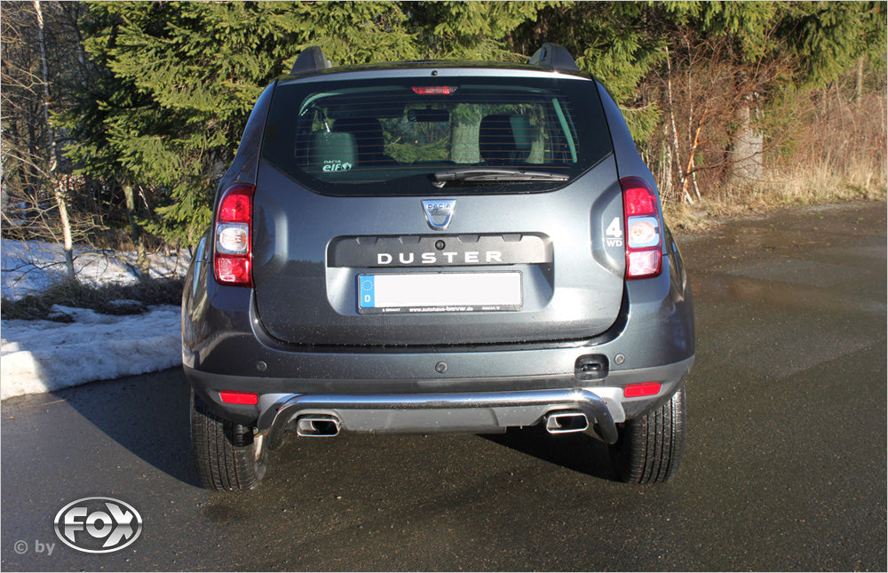 Fox passend fürDacia Duster 4x4 Facelift Endschalldämpfer quer Ausgang rechts/links - 145x65 Typ 59 rechts/links