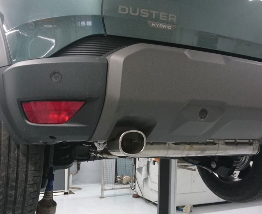 Fox passend fürDacia Duster mild hybrid 130 4x4 Endschalldämpfer quer Ausgang links - 1x93x79 Typ 70