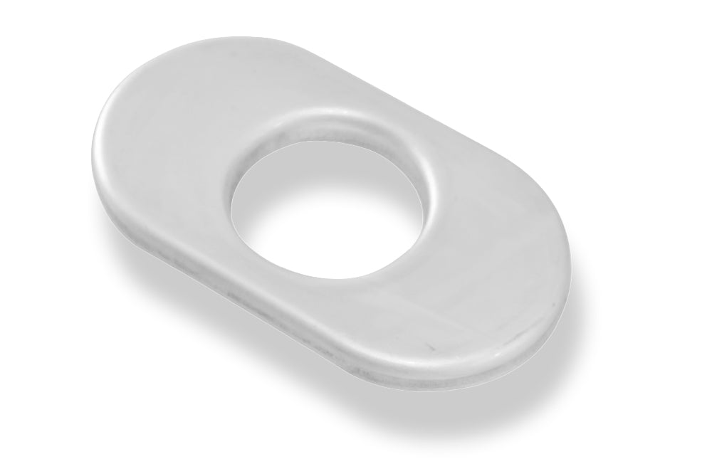 FoxDeckel aufgestellt für Endrohr flachoval 135x80mm - Loch: 50mm