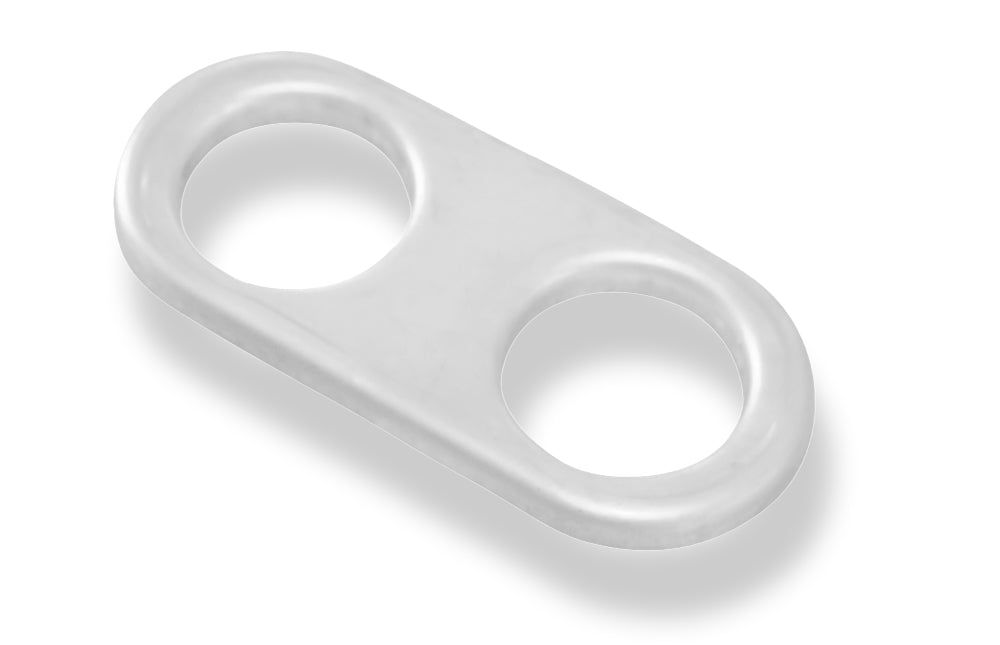 FoxDeckel aufgestellt für Endrohr flachoval 150x70mm - Loch: 2x50mm