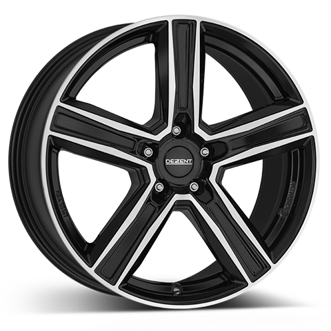 DEZENT Alufelge KG dark black/polished 7.5x18 ET45 5x114.3 Nabe 67.1 KBA 55161