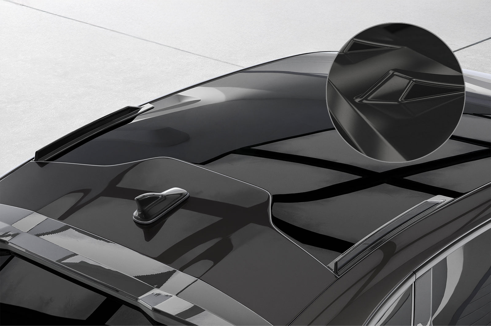 CSR Dachfinnen mit ABE für Cupra Tavascan DF020-G Glossy schwarz Hochglanz (keine Lackierung erforderlich)