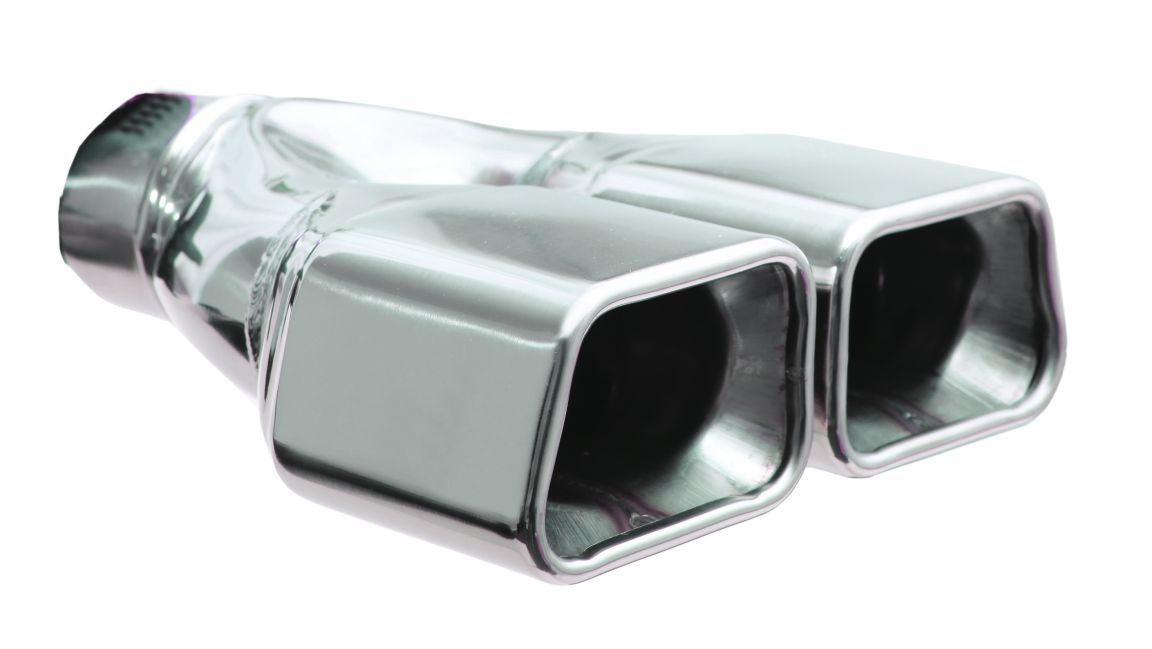 Friedrich Motorsport Endrohr 2x65x100mm Trapez Länge: 240mm (unbearbeitet)