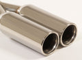Friedrich Motorsport Endrohr 2x90mm rund gebördelt Länge: 300mm (unbearbeitet)
