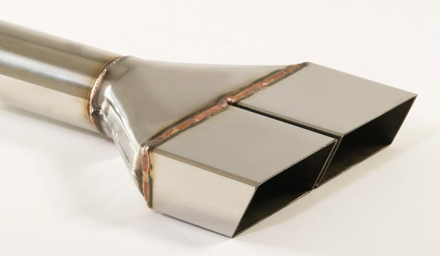 Friedrich Motorsport Endrohr 2x50x100 eckig scharfkantig Länge: 350mm (unbearbeitet)