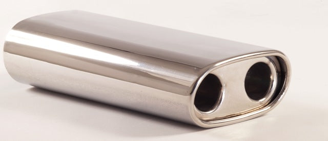 Friedrich Motorsport Endrohr 80x145 gerade mit Doppelabsorber Länge: 350mm (unbearbeitet)