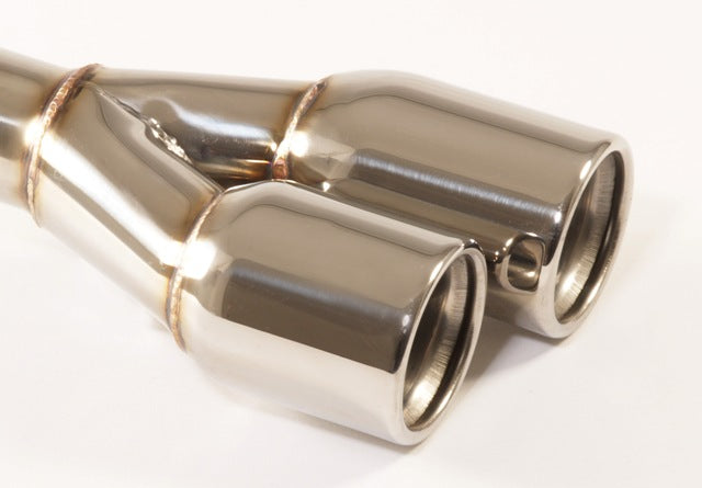 Friedrich Motorsport Endrohr 2x80mm rund gebördelt versetzt Länge: 300mm (unbearbeitet)