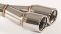 Friedrich Motorsport Endrohr 2x80mm rund seitlich abgeschrägt gebördelt Länge: 300mm (unbearbeitet)