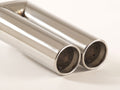 Friedrich Motorsport Endrohr 2x60mm rund gebördelt Länge: 300mm (unbearbeitet)