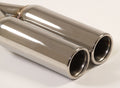 Friedrich Motorsport Endrohr 2x80mm rund gebördelt Länge: 340mm (unbearbeitet)