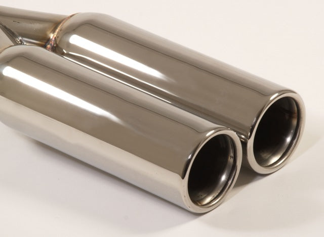 Friedrich Motorsport Endrohr 2x80mm rund gebördelt Länge: 340mm (unbearbeitet)