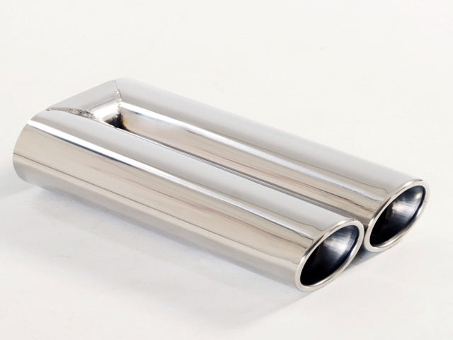 Friedrich Motorsport Endrohr 2x70x85mm oval gebördelt abgeschrägt Länge: 310mm (unbearbeitet)