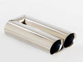 Friedrich Motorsport Endrohr 2x90mm rund schräg breite Kante Länge: 300mm (unbearbeitet)