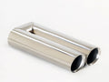 Friedrich Motorsport Endrohr 2x76mm rund schräg breite Kante Länge: 300mm (unbearbeitet)