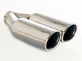 Friedrich Motorsport Endrohr 2x90mm rund gebördelt abgeschrägt Länge: 300mm (unbearbeitet)