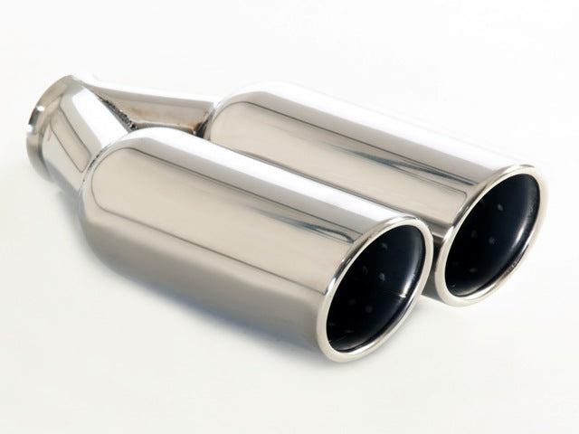 Friedrich Motorsport Endrohr 2x90mm rund gebördelt abgeschrägt Länge: 300mm (unbearbeitet)