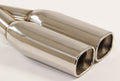 Friedrich Motorsport Endrohr 2x72x90mm eckig gebördelt Länge: 200mm (unbearbeitet)