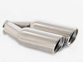 Friedrich Motorsport Endrohr 2x80mm rund abgeschrägt versetzt links Länge: 300mm (unbearbeitet)
