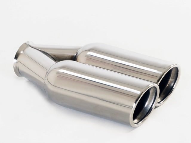 Friedrich Motorsport Endrohr 2x80 rund abgeschrägt versetzt rechts Länge: 300mm (unbearbeitet)