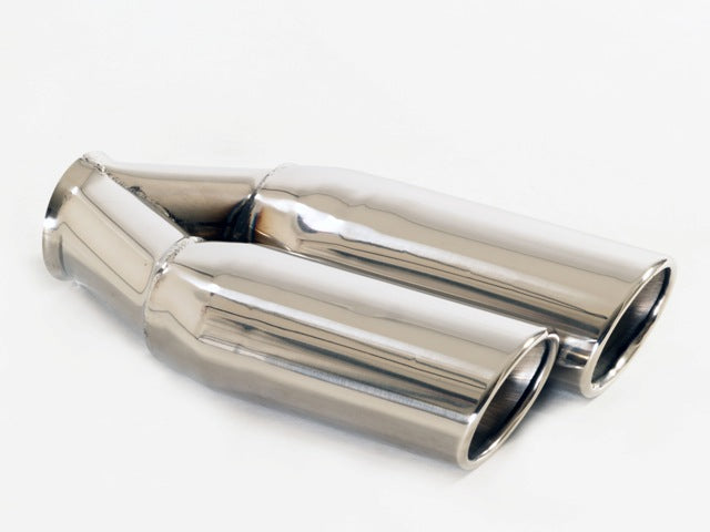 Friedrich Motorsport Endrohr 2x70x90 oval abgeschrägt links Länge: 300mm (unbearbeitet)