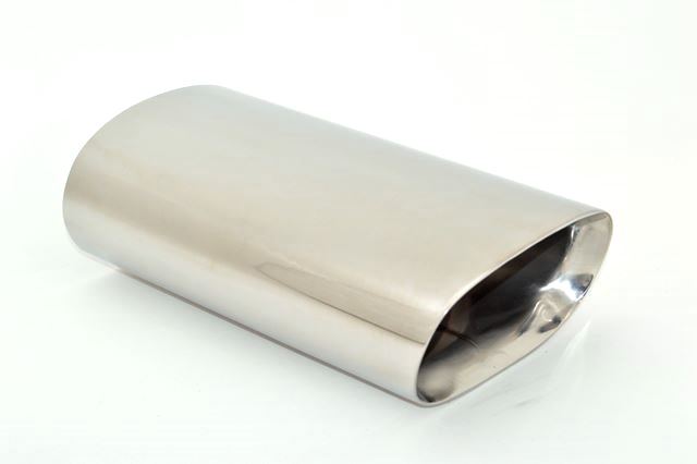 Friedrich Motorsport Endrohr 90x170mm oval abgeschrägt breite Kante Länge: 300mm (unbearbeitet)