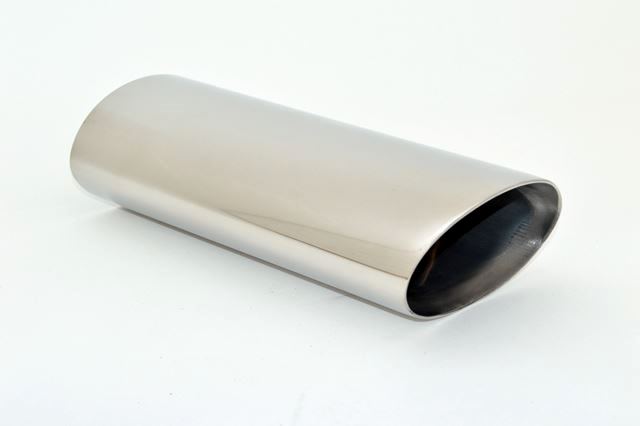 Friedrich Motorsport Endrohr 77x124mm oval abgeschrägt breite Kante Länge: 300mm (unbearbeitet)