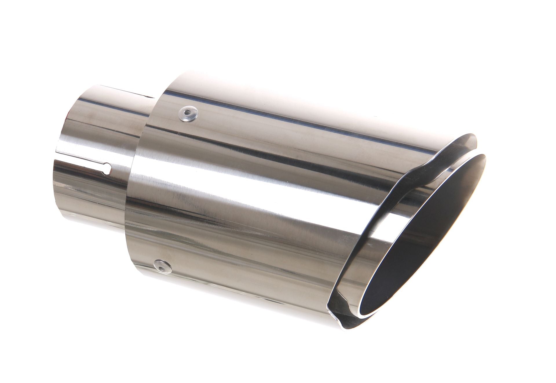 Friedrich Motorsport Endrohr 90mm rund abgeschrägt mit Blende Länge: 170mm (unbearbeitet)