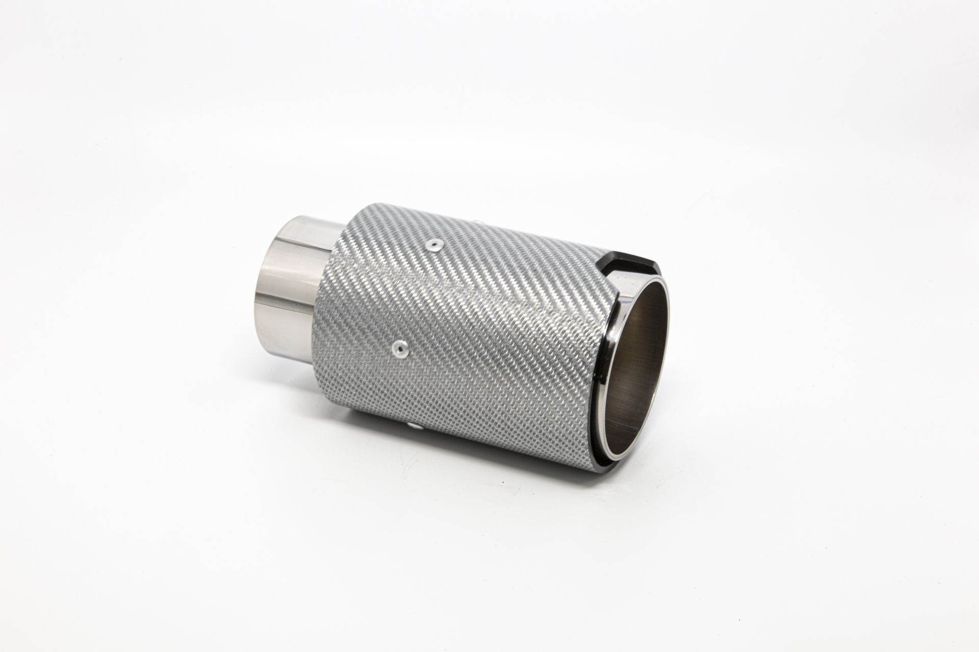 Friedrich Motorsport Endrohr 90mm rund Carbon silber glänzend