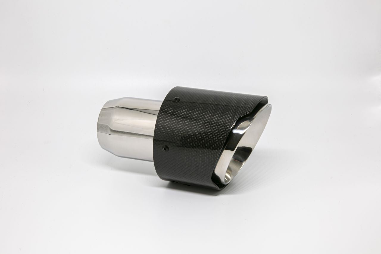Friedrich Motorsport Endrohr 114mm rund Carbon breite Kante abgeschrägt schwarz