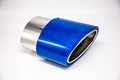 Friedrich Motorsport Endrohr 120x175mm oval Carbon seitlich abgeschrägt links, blau glänzend