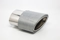 Friedrich Motorsport Endrohr 120x175mm oval Carbon seitlich abgeschrägt links, silber glänzend