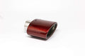 Friedrich Motorsport Endrohr 82x152mm oval Carbon abgeschrägt rot glänzend