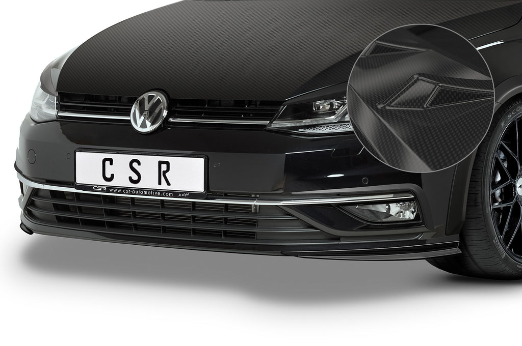 CSR Frontansatz für VW Golf 7 Basis FA285-C Carbon Look Hochglanz (keine Lackierung erforderlich)