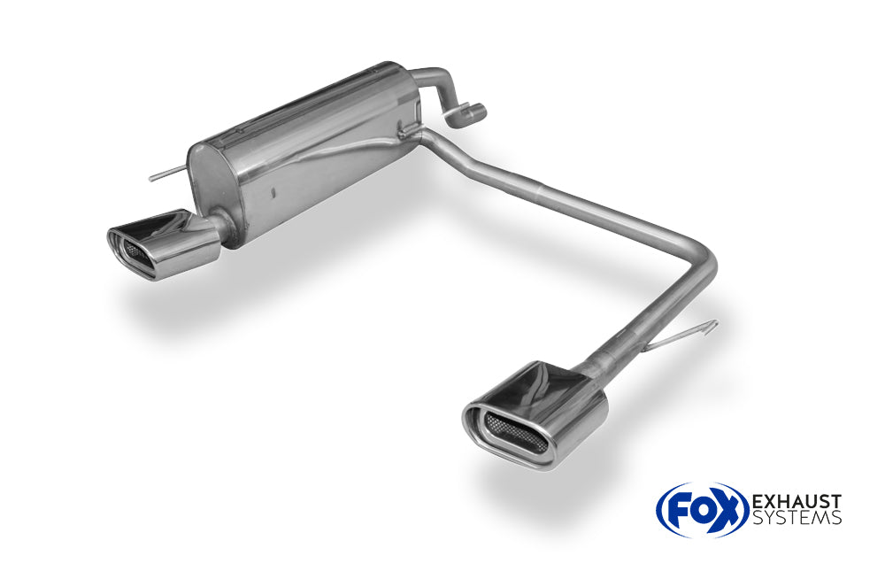 Fox passend fürFiat Grande Punto 199 - Benzin Endschalldämpfer Ausgang rechts/links - 135x80 Typ 53 rechts/links