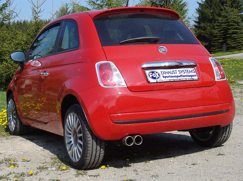 Fox passend für Fiat 500/ 500C Endschalldämpfer - 2x76 Typ 12